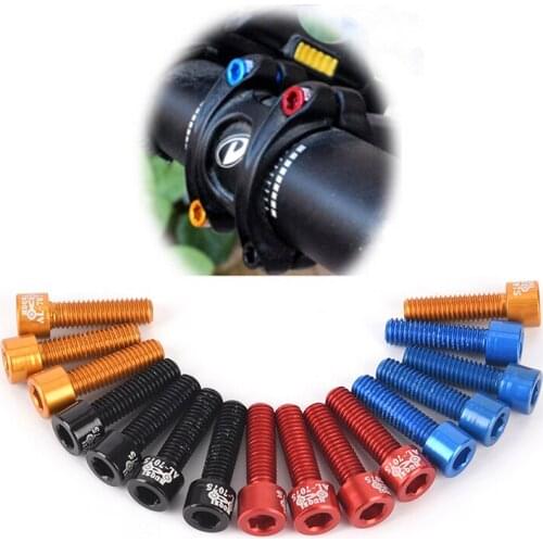 4Pcs Bicycle handlebar Stem Screw Aluminum alloy M5*17MM Mountain bike road bike fixed gear Handlebar stem Screw