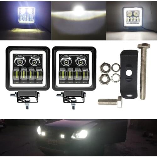 40W Work Light Bar 12V 24V Motorcycle Headlight Work Lamp Car Truck Trailer LED Lamp For Offroad SUV 4WD Boat Tractor