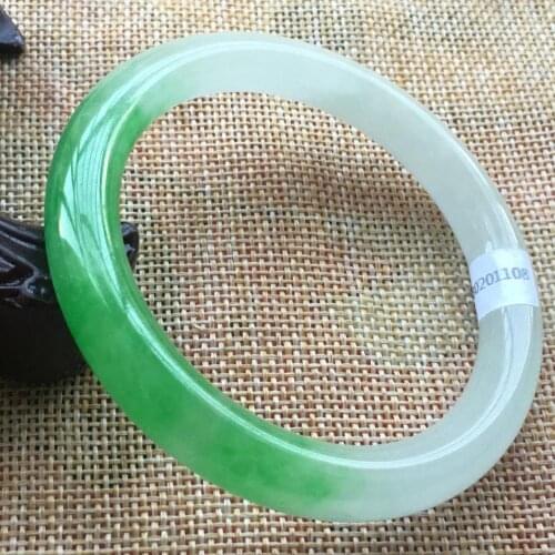 59mm Certified (Grade A) Natural ice Lavender stoneite stone Bracelet Bangle 01108