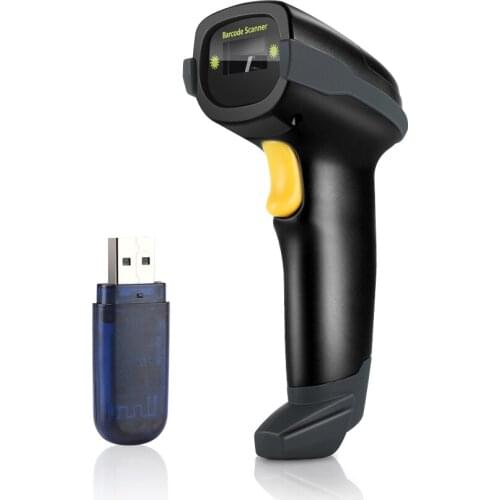 Eyoyo 1D Wireless Barcode Scanner with Date Display Function, Compatible Bluetooth & 2.4G Wireless & USB Wired Barcode Reader