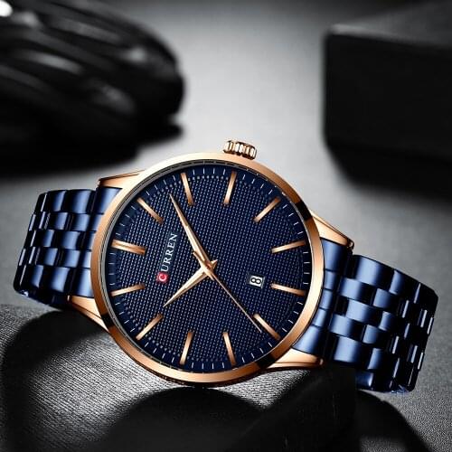 CURREN Sports Watch Men Top Brand Watches Fashion Casual Wristwatch With Auto Date Stainless Steel Clock Mens Watch Reloj