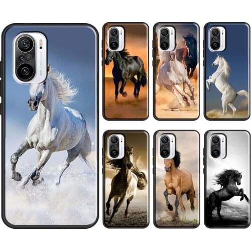 Running horses For POCO X3 M3 F2 Pro Case For Xiaomi Mi 10T 9T Pro Note 10 Lite A2 Mi 11 A3 Phone Coque