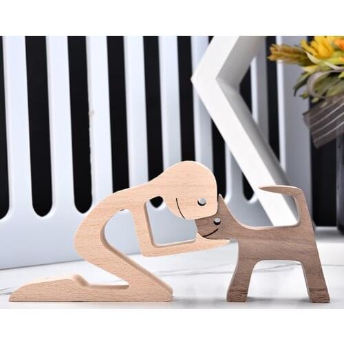 Wooden Lovely Cat Handcrafted Male Female Statue Wood Toy Desk Home Decoration Souvenirs Natural ECO Friendly Free Shipping