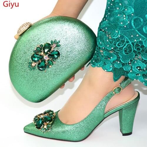 Doershow nice Shoes and Bag To Match Italian Women Shoe and Bag To Match for Parties African Shoes and Bags Matching Set HYT1-25
