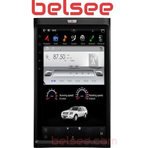 Belsee 17" Tesla Style ips Screen Display Android 9.0 PX6 Head Unit Stereo Radio GPS Navigation for Ford Expedition 2007-2017