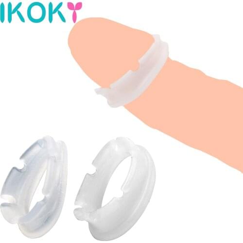 IKOKY 2pcs Foreskin Resistance Ring Cock Penis Widening Rings Tassel Penis Ring Foreskin Correction Glans Delay Trainer