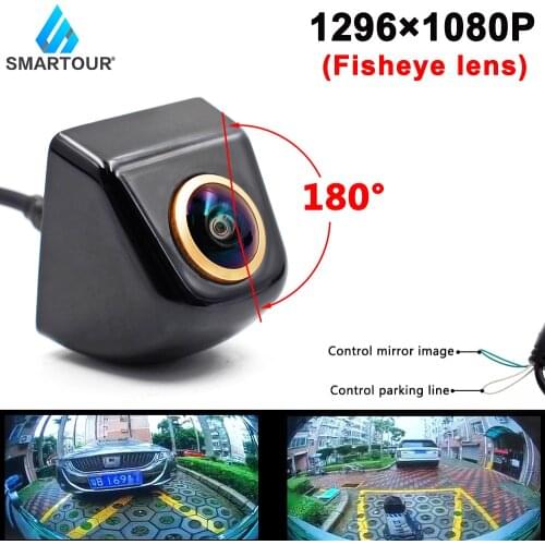 Smartour 180deg Fisheye Lens Car Rear Side front View Golden Camera Wide Angle Reversing Backup Camera Night Vision Waterproof