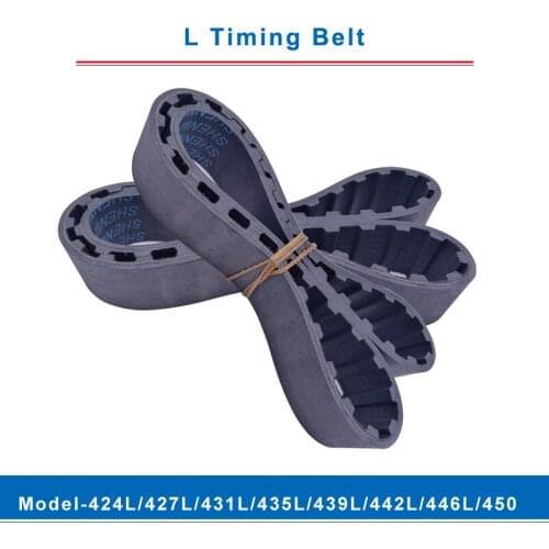 L timing belt trapezoid teeth model-424L/427L/431L/435L/439L/442L/446L/450L transmission belt width 20/25mm for L timing pulley