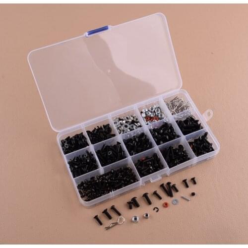 LETAOSK 500Pcs/Set Metal Screws Box Kit Repair Tool Fit for 1:10 RC Crawler Car HSP SCx10 Traxxas TRX4