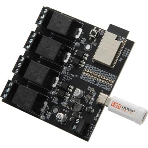 LILYGO® TTGO T-Relay ESP32 Chip DC 5V 4 Groups Relay 4MB Flash IoT Relay Suport WiFi Bluetooth