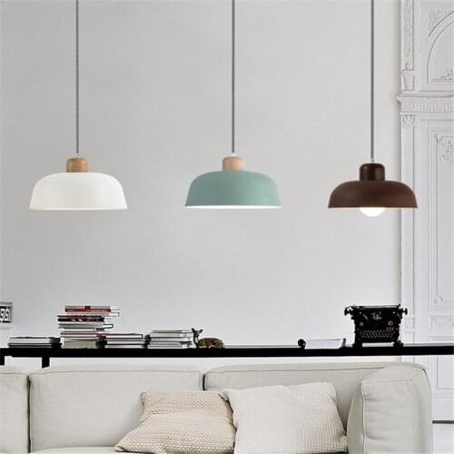 Nordic Loft Style Metal Pendant Lamp Simple Modern LED Pendant Light Fixtures Dining Room Hanging Droplight Deco Home Lighting