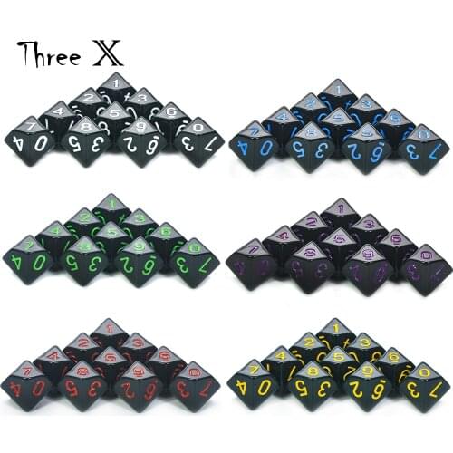 D10 DICE Set-10 d10, Perfect for Math Dice Games - 10 Sided Polyhedral Plastic Table Top RPG