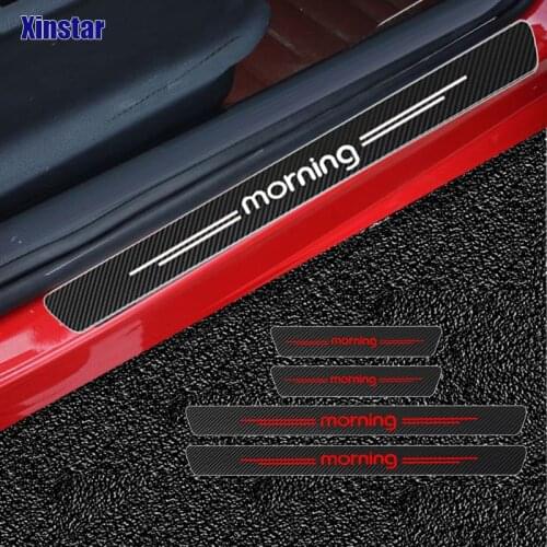 4pcs Carbon Fiber GT Car Sticker For Kia Morning Auto Accessories