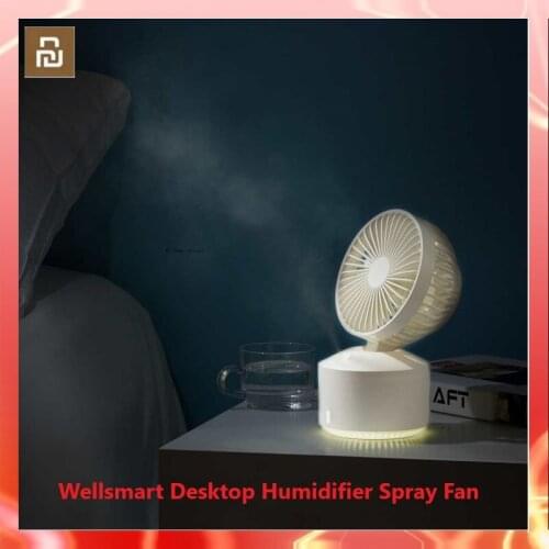 Xiaomi Wellsmart Desktop Humidifier Spray Fan Night light 3 in 1 USB Charging with 350ml Water tank for Cooling