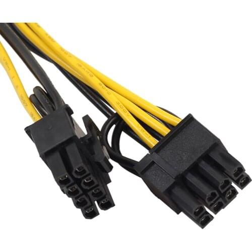 Power Splitter Cable New And High Quality For PCI-E 6-pin To 2x 6+2-pin (6-pin/8-pin) Power Splitter Cable PCIE PCI