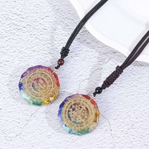 New Orgonite Luminous Pendant Necklace Chakra Healing Energy Necklace Fashion Jewelry Accessories Decor For Women Men