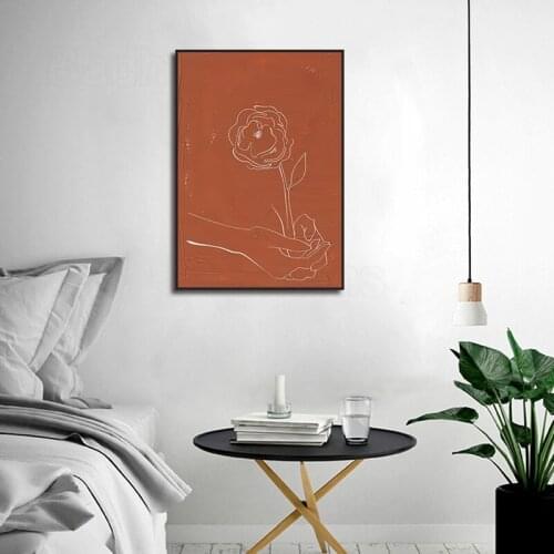 Poster Card Wall Stickers Bergamot Lotus Mural Tea Room Yoga Studio Painting Room Aesthetic Decoration Decoration Frameless