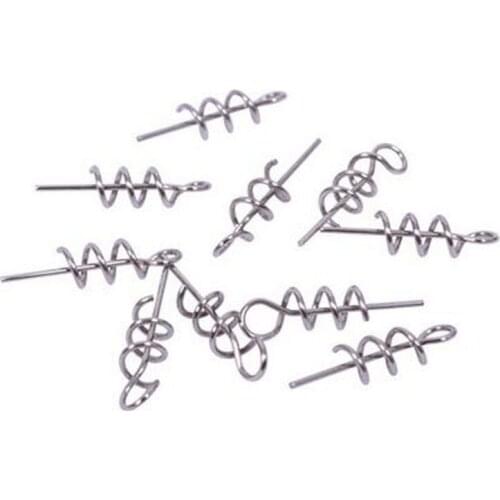 Fishing Hook Fixed Latch Needle Centering Pins Spiral Fishing bait Steel Spring Crank Lock for Soft Lure Fishing Accessories