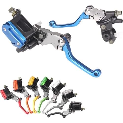 7/8" 22cm Motorcycle Master Cylinder Reservoir Brake Clutch Levers Left + Right For 125cc-300cc Street bike/Scooter/Dirt Bike