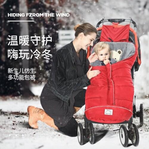 Winter Baby Stroller Sleeping Bags Sleepsacks Warm Envelope for Newborn Infant Windproof Baby Cocoon Stroller Baby Sleep Sack
