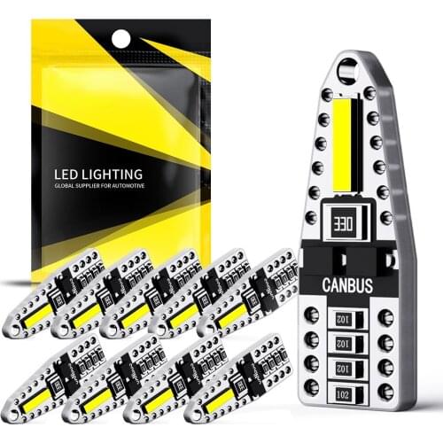 T10 Led Canbus W5W Led Bulbs 168 194 2SMD White Signal Lamp Dome Reading License Plate Light Car Interior Lights Auto 12V
