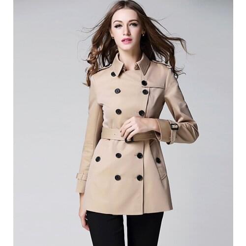 High quality brand design double breasted trench Fashion slim womens spring/autumn windbreak coat Chic OL topcoat
