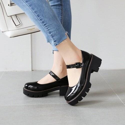 IPPEUM Womens Shoes Lolita Shoes Women Style Mary Jane Shoes Women Vintage Girls High Heel Platform Shoes College Student