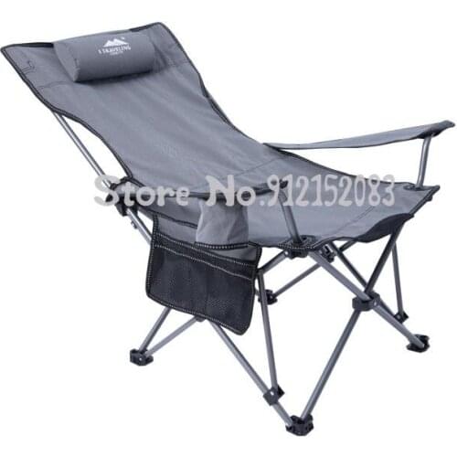 Outdoor Folding Chair Portable Lunch Break Recliner Fishing Beach Back Home Leisure Bed Camping Lazy Recliner