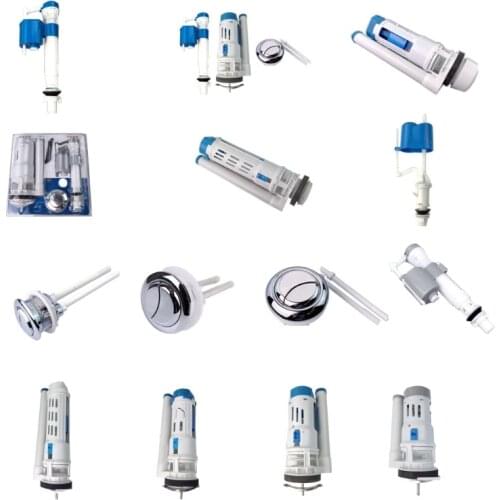 Universal Toilet Water Inlet / Drain Valve Toilet Flush Valve Push Button Repair Replacement Kits Toilet Drop shipping