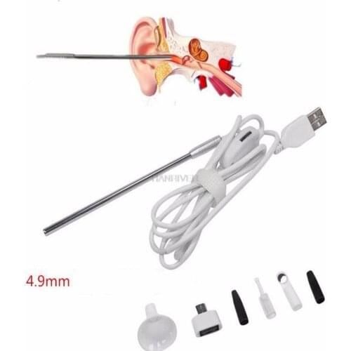 Hot Sale Medical USB Endoscope 4.9mm Lens Otoscope Endoscope Camera Ear Nose Mouth PC Borescope Inspection OTG Android Phone