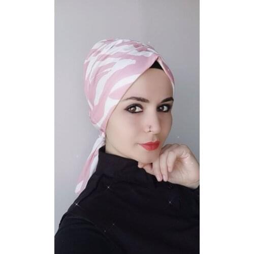 Womens Pattern Shawl Buckle Bone Zebra Powder