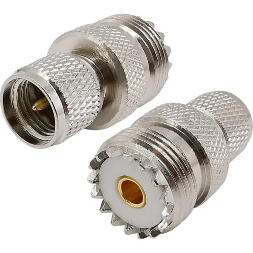 1Piece Mini UHF Male Plug to UHF Female SO239 PL259 Jack RF Coaxial Connector Straight UHF Coax Adapter