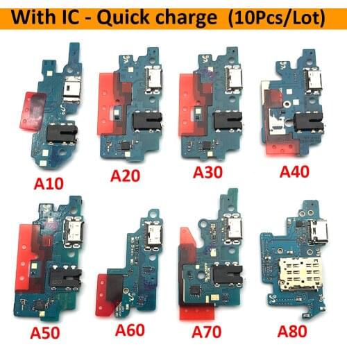 10Pcs USB Charging Dock Connector Board Flex Cable For Samsung A80 A70 A60 A50 A40 A30 A20 A10 A7 A9 2018 A750 A920 A11 A01 A21s