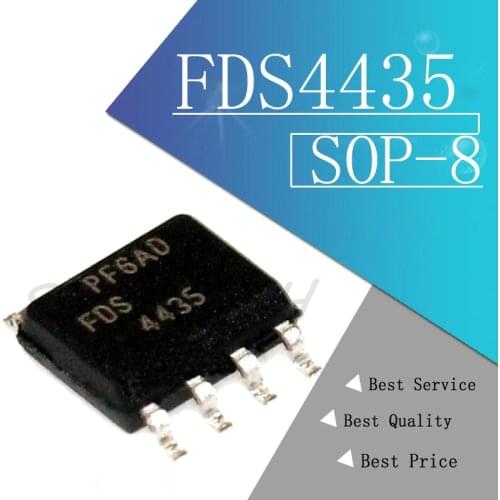 10PCS/lot FDS4435 SOP8 FDS4435A MOSFET SO-8 P-CH -30V New original