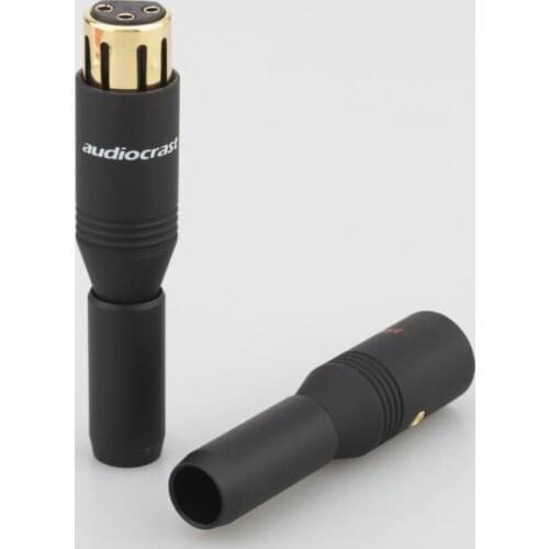 2020 4pcs Audicorast Hifi XLR Plug Gold plated 3 pins Male and Female XLR Connectors for Diy hi-end Audio Socket Audio Connector