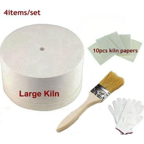 Free Shipping Wholesale 4pcs Tools in 1 Professional Microwave Kiln Kit For DIY Jewelry Glass Fusing