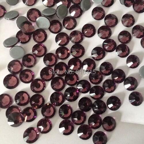 Free shipping service of size ss10 amethyst 300 gross each pack very high shiny levels of swa elments rhinestone for nails