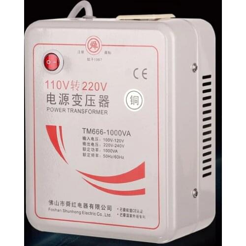 Fast Shipping TM666-1000VA 110v to 220v 1000W Step Down Voltage Converter Transformer Converts with pure copper coil
