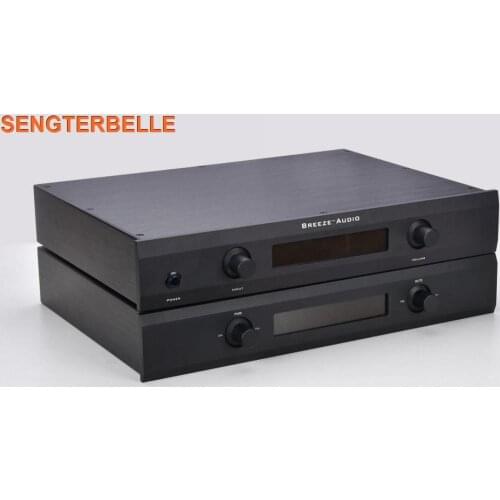 BZ4307 Aluminum black Preamplifier Enclosure/DAC Case/Amplifier Chassis Audio amp box