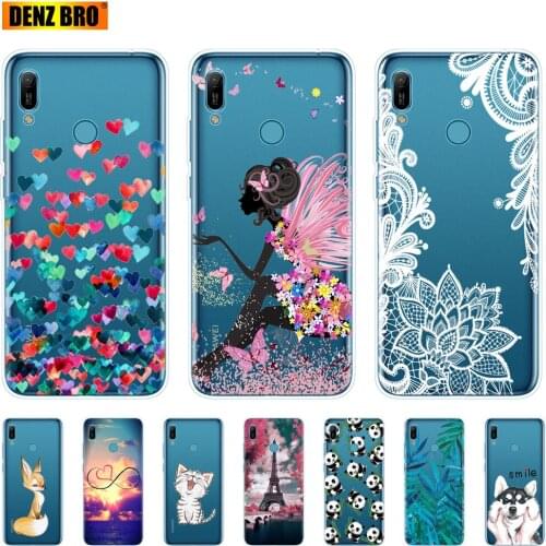 For Huawei y6 2019 Case bumper Silicone TPU back Cover Soft Phone case For Huawei Y6 2019 MRD-LX1 MRD-LX1F Y 6 pro Y6Prime coque
