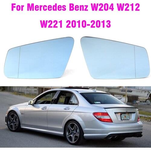For Mercedes Benz W204 W212 W221 2010-2013 C Class E S Side Mirror Glass Heated Outside Rearview Mirror Auto Exterior Parts