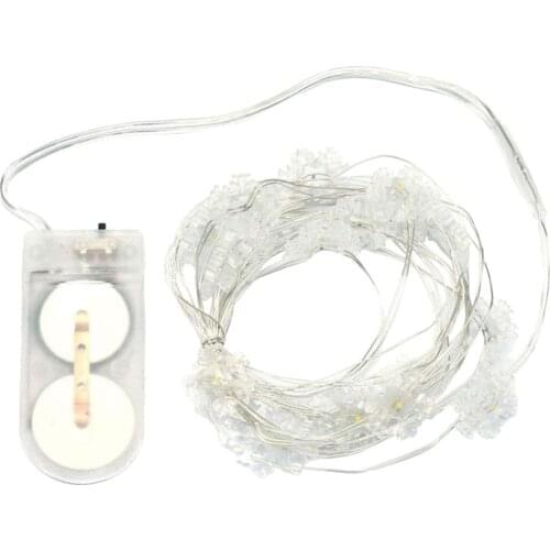 Battery Operated Copper Wire 20-LED Fairy String Light Rope Lamp Warm White