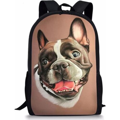 HaoYun Fashion Kids School Bags Cute Childrens Travel Backpack Kawaii Bulldogs Prints Pattern School Toddler Backpack for Boys