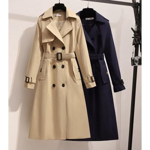 Женские двубортные тренчи HHXERTOTF China At AliExpress