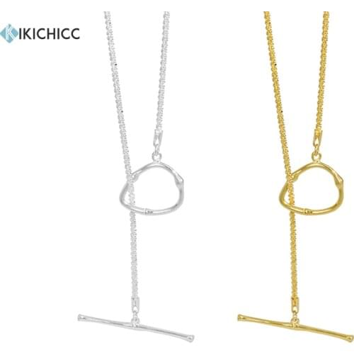 KIKICHICC 925 Sterling Silver Geometric Irregular Big Locker Long Chain Choker Necklace 2021 Rock Punk Party Jewelry Gift