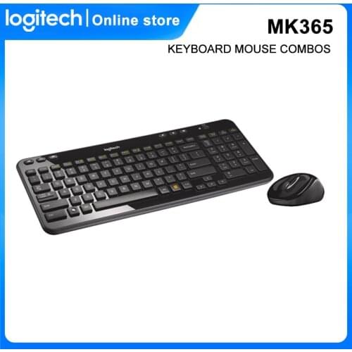 Logitech MK365 Keyboard Mouse Combos USB Wireless Unifying Receiver 1000DPI For Notebook Desktop Computer