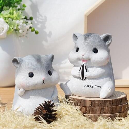 Cute smll animal shape resin decoration Money Boxes Personality cartoon child gift piggy bank