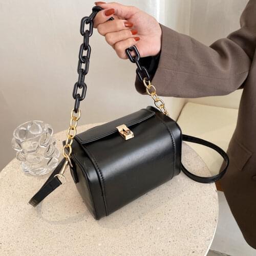 Fashion Vintage Womens Shoulder Bag 2021 New Pu Leather Luxury Design Crossbody Bags for Woman Trend Chain Handbag