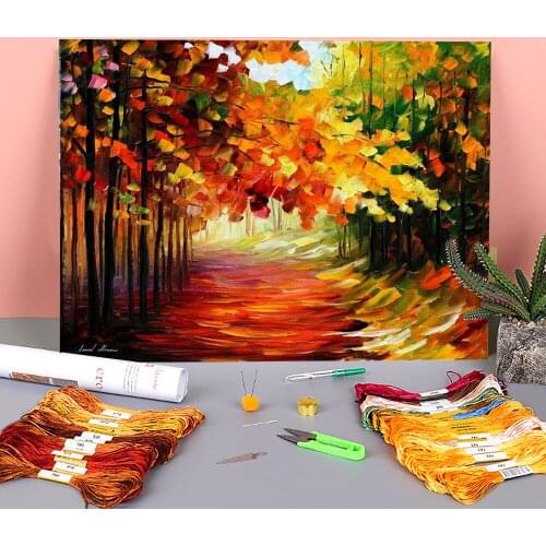 Natures Wishes Printed 11CT Cross-Stitch DIY Embroidery Kit DMC Threads Handiwork Needlework Handicraft Painting Different