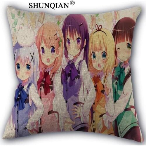 Custom bilibili pillowcase Custom Cotton Linen Throw Pillow Cover Pillowcase Customize 45x45cm one side